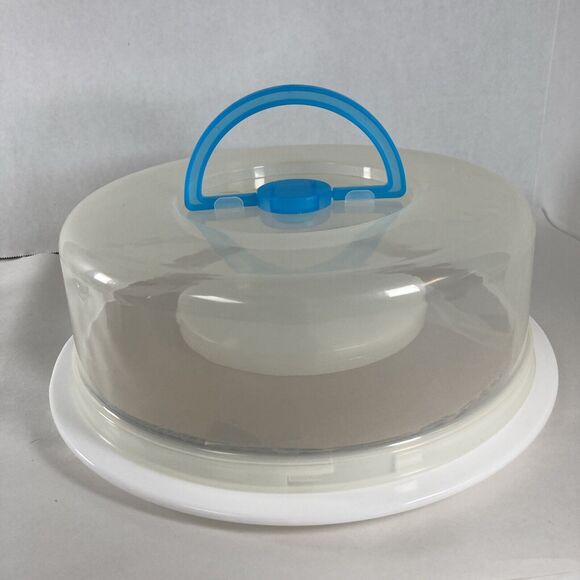Chilling Cake Carrier Pan Holder Round 10 1/2” Diameter With Freezing Container - Picture 11 of 11